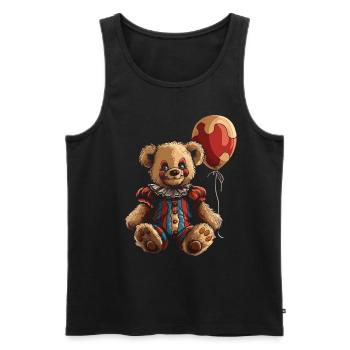 Clowncore Aesthetic Clown Bear Balloon Creepy Got - Men's Premium Organic Tank Top - black - Front - Michal (187cm)