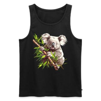 Koalas Koala - Débardeur bio Premium Homme - noir - Devant - AI Model Male 178 light (178cm)