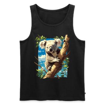 Koalas Koala - Débardeur bio Premium Homme - noir - Devant - Michal (187cm)