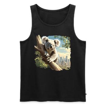 Koalas Koala - Débardeur bio Premium Homme - noir - Devant - Michal (187cm)