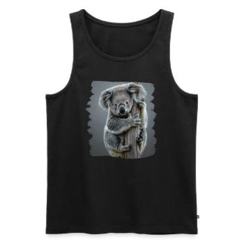 Koalas Koala - Débardeur bio Premium Homme - noir - Devant - Michal (187cm)