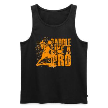 Pickleball Paddle Like a Pro - Men's Premium Organic Tank Top - black - Front - AI Model Male 178 light (178cm)