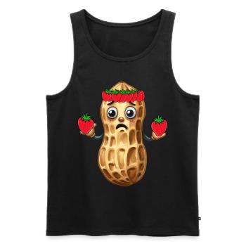 Strawberry Peanut Kids Child Peanuts Nut - Men's Premium Organic Tank Top - black - Front - Michal (187cm)