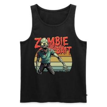 Halloween Zombie Design - Männer Premium Bio Tank Top - Schwarz - Vorne - AI Model Male 178 light (178cm)