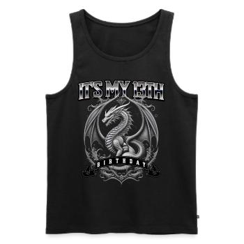 Dragon 13th Birthday Dragon - Men's Premium Organic Tank Top - black - Front - AI Model Male 178 light (178cm)
