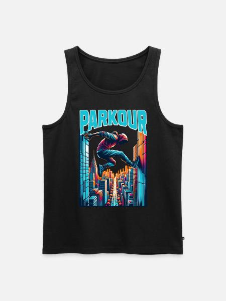 Parkour - Men's Premium Organic Tank Top - black