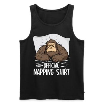 Chemise de sieste officielle Bigfoot - Débardeur bio Premium Homme - noir - Devant - Michal (187cm)