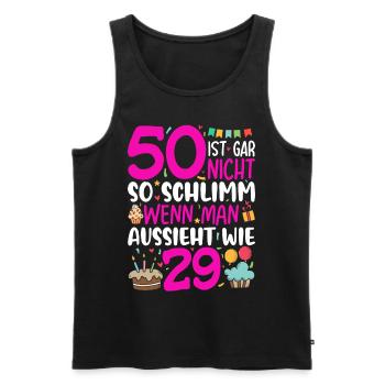 50 n’est pas si mal si vous ressemblez - Débardeur bio Premium Homme - noir - Devant - Michal (187cm)