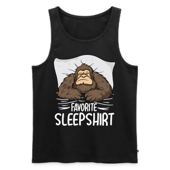 Bigfoot Chemise de nuit préférée - Débardeur bio Premium Homme - noir - Devant - Michal (187cm)