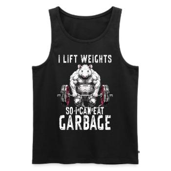 Opossum Workout Haltérophilie Gym Cadeau - Débardeur bio Premium Homme - noir - Devant - Michal (187cm)