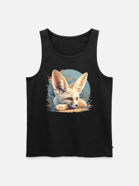 Fennec Fox Fenneks Fennek - Men's Premium Organic Tank Top - black