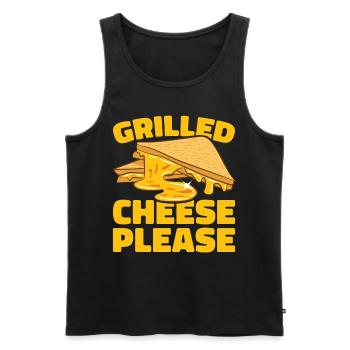 Grilled Cheese Grilled Cheese Foodie Cheese Sandwich - Débardeur bio Premium Homme - noir - Devant - AI Model Male 178 light (178cm)