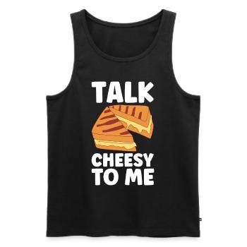Grilled Cheese Grilled Cheese Foodie Cheese Sandwich - Débardeur bio Premium Homme - noir - Devant - AI Model Male 178 light (178cm)