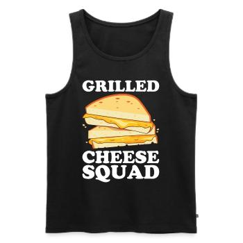 Grilled Cheese Grilled Cheese Foodie Cheese Sandwich - Débardeur bio Premium Homme - noir - Devant - AI Model Male 178 light (178cm)
