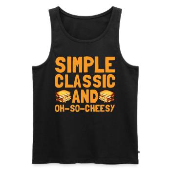 Grilled Cheese Grilled Cheese Foodie Cheese Sandwich - Débardeur bio Premium Homme - noir - Devant - AI Model Male 178 light (178cm)