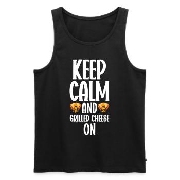 Grilled Cheese Grilled Cheese Foodie Cheese Sandwich - Débardeur bio Premium Homme - noir - Devant - AI Model Male 178 light (178cm)