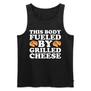 Grilled Cheese Grilled Cheese Foodie Cheese Sandwich - Débardeur bio Premium Homme - noir - Devant - AI Model Male 178 light (178cm)