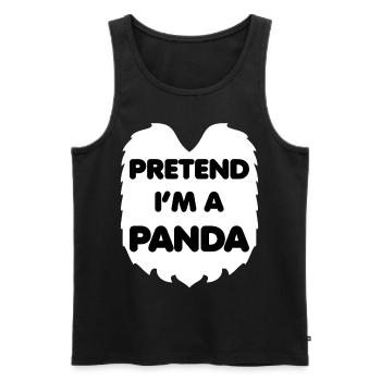 Je suis un panda Fais semblant d’être un panda Déguisement - Débardeur bio Premium Homme - noir - Devant - Michal (187cm)