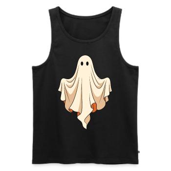 Ghost Halloween Costume - Männer Premium Bio Tank Top - Schwarz - Vorne - AI Model Male 178 light (178cm)