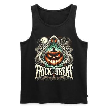 Trick or Treat - Spooky Pumpkin Fun - Men's Premium Organic Tank Top - black - Front - Michal (187cm)