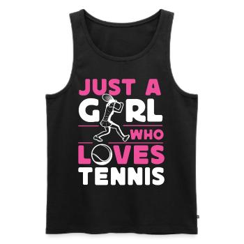Funny Tennis Player Racket It's - Männer Premium Bio Tank Top - Schwarz - Vorne - Michal (187cm)