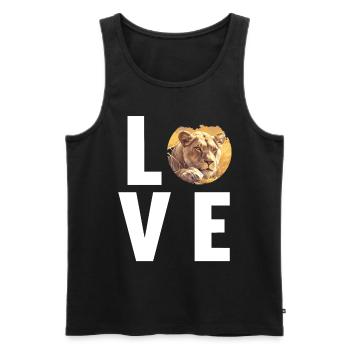 Lionne Lionnes Lionne - Débardeur bio Premium Homme - noir - Devant - Michal (187cm)