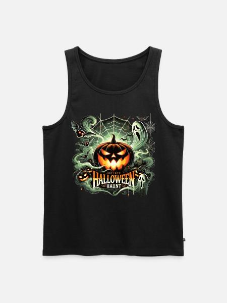Scary pumpkin fun - Men's Premium Organic Tank Top - black