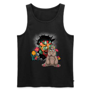 Ours Nature Amoureux de la Nature Chaman Ours Enfants - Débardeur bio Premium Homme - noir - Devant - Michal (187cm)