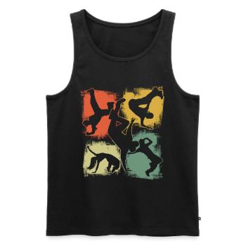 Breakdancing Breakdance B-boy Stunt Street Dancer - Men's Premium Organic Tank Top - black - Front - AI Model Male 178 light (178cm)