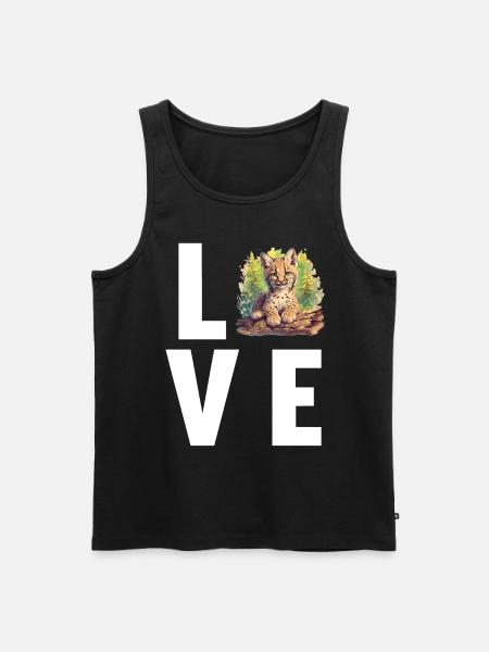 Lynx Luchse Luchs - Men's Premium Organic Tank Top - black