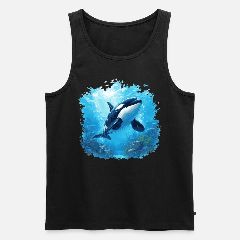 Orcas Orca - Männer Premium Bio Tank Top - Schwarz