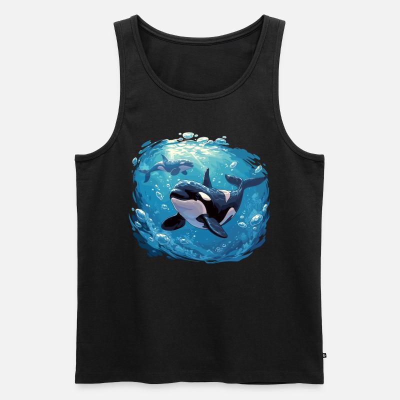 Orcas Orca - Männer Premium Bio Tank Top - Schwarz
