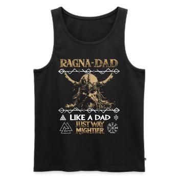 RAGNA-DAD Mighty Viking for Father's Day - Men's Premium Organic Tank Top - black - Front - Michal (187cm)