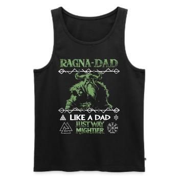 RAGNA-DAD Green Viking for Father's Day - Men's Premium Organic Tank Top - black - Front - AI Model Male 178 light (178cm)