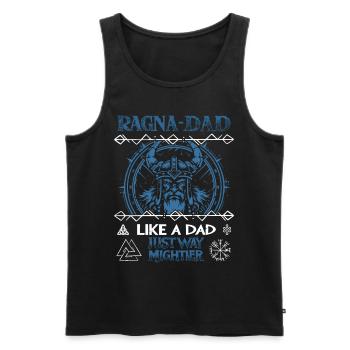 RAGNA-DAD Blue Viking Helmet for Father's Day - Men's Premium Organic Tank Top - black - Front - Michal (187cm)