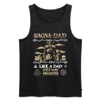 RAGNA-DAD Wikinger mit Kindern für starke Väter - Männer Premium Bio Tank Top - Schwarz - Vorne - AI Model Male 178 light (178cm)