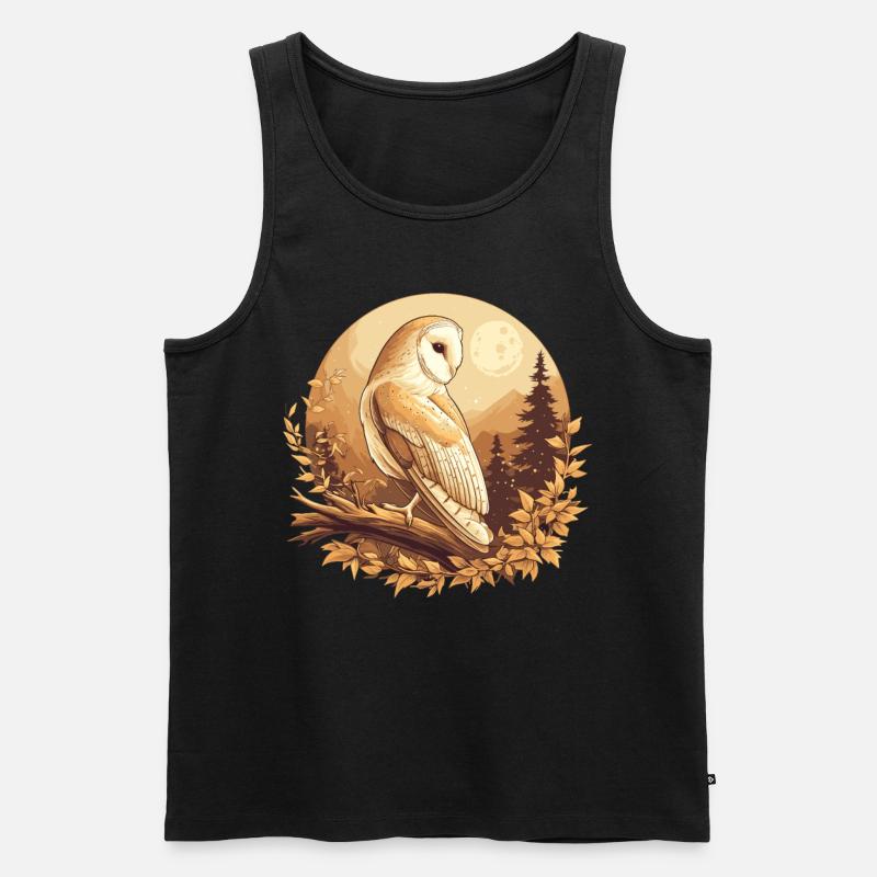 Barn Owl Schleiereulen Schleiereule - Männer Premium Bio Tank Top - Schwarz