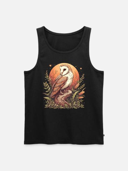 Barn Owl Schleiereulen Schleiereule - Men's Premium Organic Tank Top - black