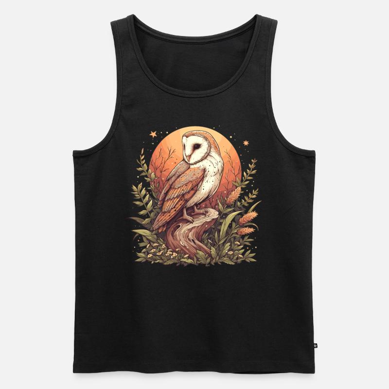 Barn Owl Schleiereulen Schleiereule - Männer Premium Bio Tank Top - Schwarz