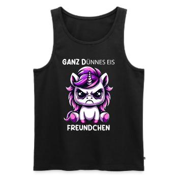 Very thin ice cream friend - Men's Premium Organic Tank Top - black - Front - AI Model Male 178 light (178cm)