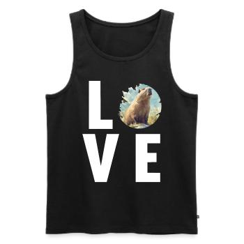 Capybaras Capybara - Männer Premium Bio Tank Top - Schwarz - Vorne - AI Model Male 178 light (178cm)