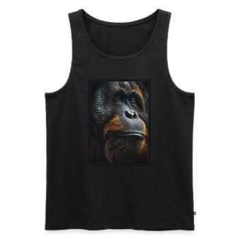 Orangutan Orang-Utans Orang-Utan - Männer Premium Bio Tank Top - Schwarz - Vorne - AI Model Male 178 light (178cm)