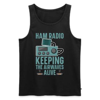 Ham Radio Amateurfunk Amateurfunker Radio - Männer Premium Bio Tank Top - Schwarz - Vorne - Michal (187cm)