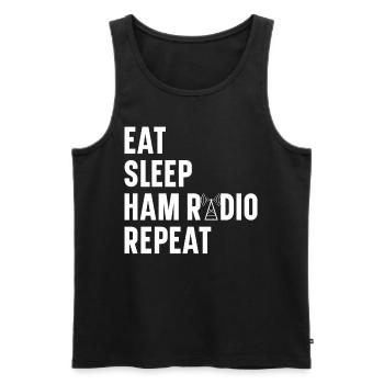 Ham Radio Amateurfunk Amateurfunker Radio - Männer Premium Bio Tank Top - Schwarz - Vorne - Michal (187cm)