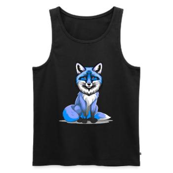 Fuchs Weisheit Weise Klug Füchse schlau Märchen - Männer Premium Bio Tank Top - Schwarz - Vorne - Michal (187cm)