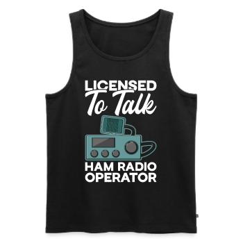 Ham Radio Amateur Radio Amateur Radio - Débardeur bio Premium Homme - noir - Devant - Michal (187cm)