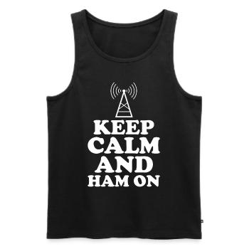 Ham Radio Amateurfunk Amateurfunker Radio - Männer Premium Bio Tank Top - Schwarz - Vorne - Michal (187cm)