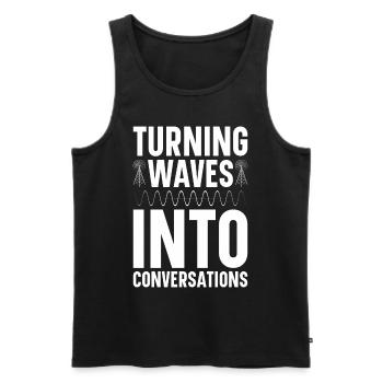 Ham Radio Amateurfunk Amateurfunker Radio - Männer Premium Bio Tank Top - Schwarz - Vorne - Michal (187cm)