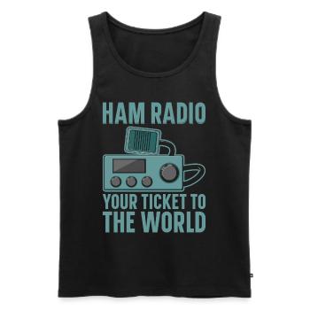 Ham Radio Amateurfunk Amateurfunker Radio - Männer Premium Bio Tank Top - Schwarz - Vorne - Michal (187cm)