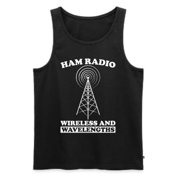 Ham Radio Amateurfunk Amateurfunker Radio - Männer Premium Bio Tank Top - Schwarz - Vorne - Michal (187cm)